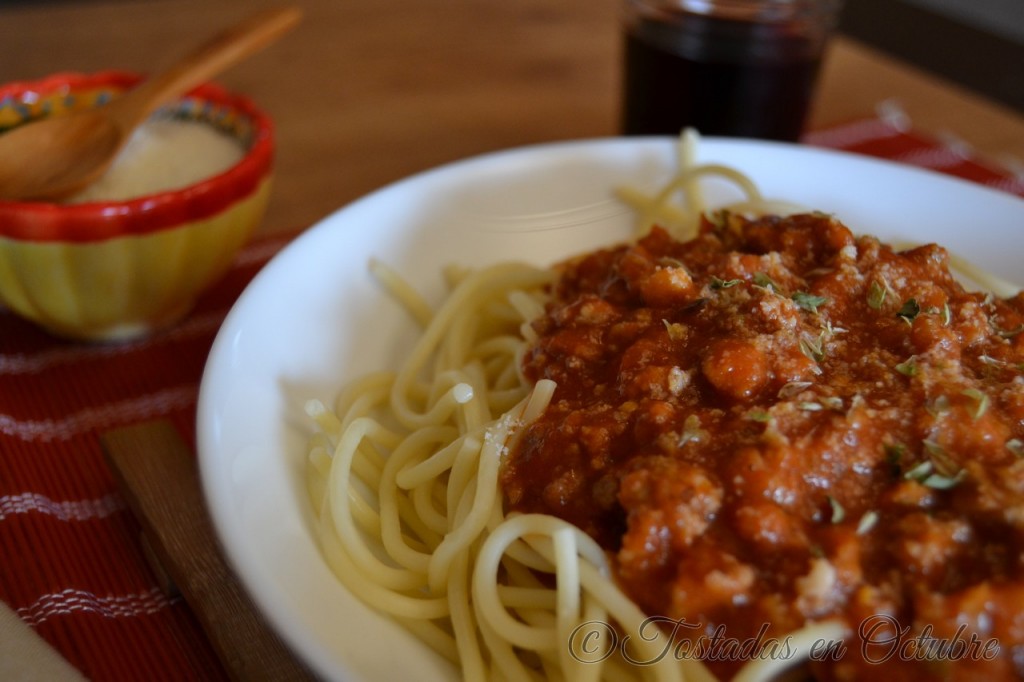 Spaghetti con Salsa Bolognesa
